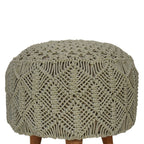 Crotchet Sea Green Footstool