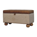 Boucle Lid- up Storage Ottoman