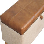 Boucle Lid- up Storage Ottoman