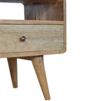 Curved Solid Wood Media Unit