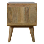 Curved Solid Wood Media Unit
